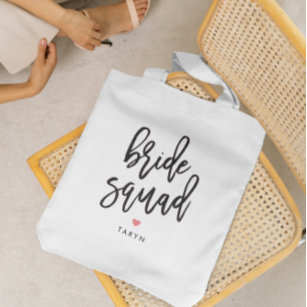 Custom Bride Bag, Personalized Bride or Bridal Party Tote Bag - Navy