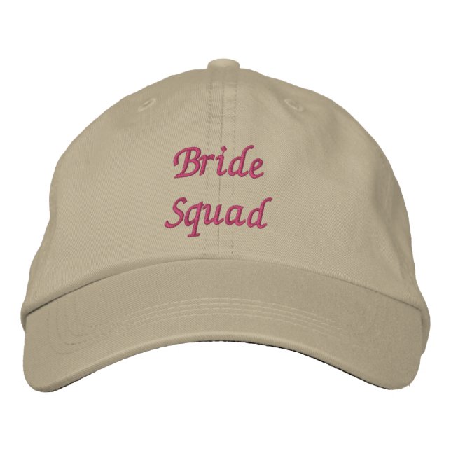 Bride Squad  Embroidered Baseball Cap (Front)