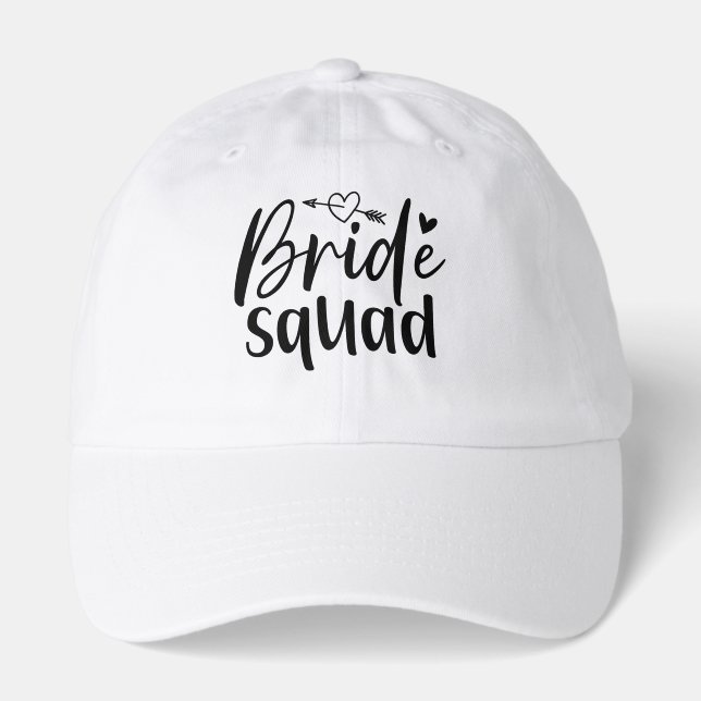 Bride Squad For Bachelorette white Hat (Front)