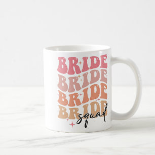 Bride Squad Groovy Theme Bridal Shower Bachelorett Coffee Mug
