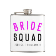Bride Squad | Hot Pink Bachelorette Bridesmaid Flask at Zazzle
