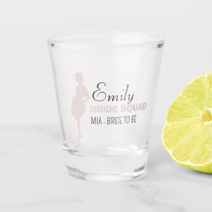 Bride Squad   Hot Pink Bachelorette Bridesmaid  Sh Shot Glass