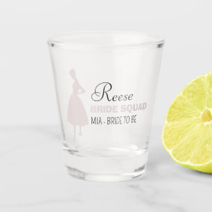 Bride Squad   Hot Pink Bachelorette Bridesmaid  Sh Shot Glass