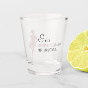 Bride Squad   Hot Pink Bachelorette Bridesmaid  Sh Shot Glass