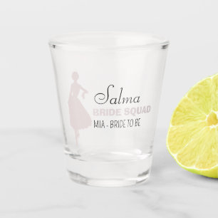 Bride Squad   Hot Pink Bachelorette Bridesmaid  Sh Shot Glass