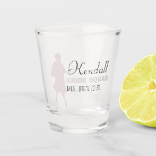Bride Squad Hot Pink Bachelorette Bridesmaid Shot Glass