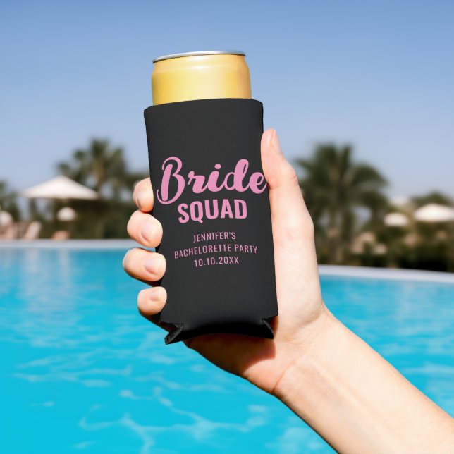 Bride Squad Name Bachelorette Party Bridal Shower Seltzer Can Cooler (In Situ Pool)