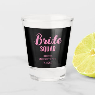 Bride Squad Name Bachelorette Party Bridal Shower Shot Glass