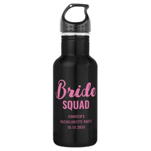 Bride Squad Name Bachelorette Party Bridal Shower Stainless Steel Water Bottle