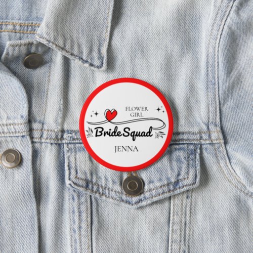 Bride Squad Personalized 3 Button