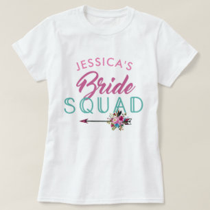 Bride Squad Personalized Party Bridesmaids Tops