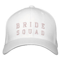 Bride Squad | Pink Bachelorette Bridesmaid Elegant Embroidered Baseball Cap