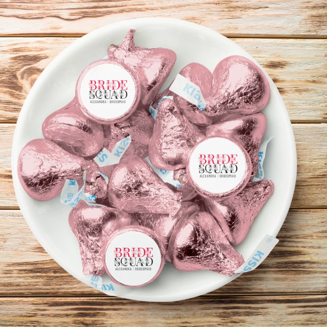 Bride Squad | Pink Bachelorette Party Bridesmaid  Hershey®'s Kisses® (Bride Squad | Pink Bachelorette Party Bridesmaid Hershey®'s Kisses®)