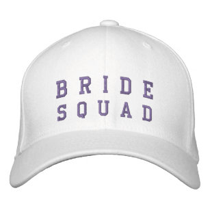 Bride Squad   Purple Bachelorette Bridesmaid Name Embroidered Baseball Cap