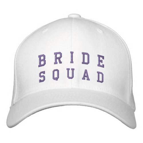 Bride Squad  Purple Bachelorette Bridesmaid Name Embroidered Baseball Cap