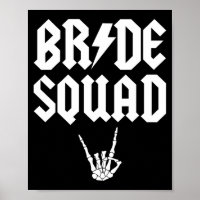 Bride Squad Rock N Roll Gothic Halloween Bachelore
