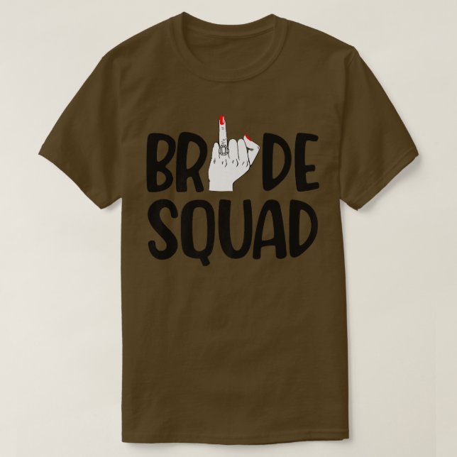 Bride Squad s For Women Bachelorette Finger Ring F T-Shirt (Design Front)