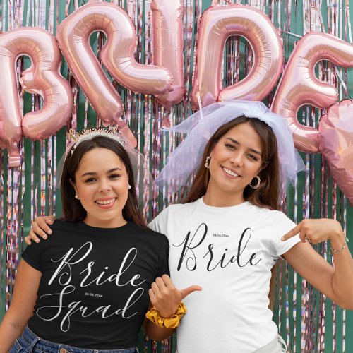 Bride Squad Shirt With Date