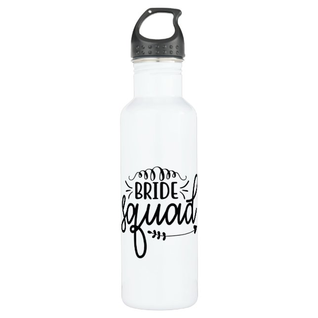 Bride squad stainless steel water bottle (Front)