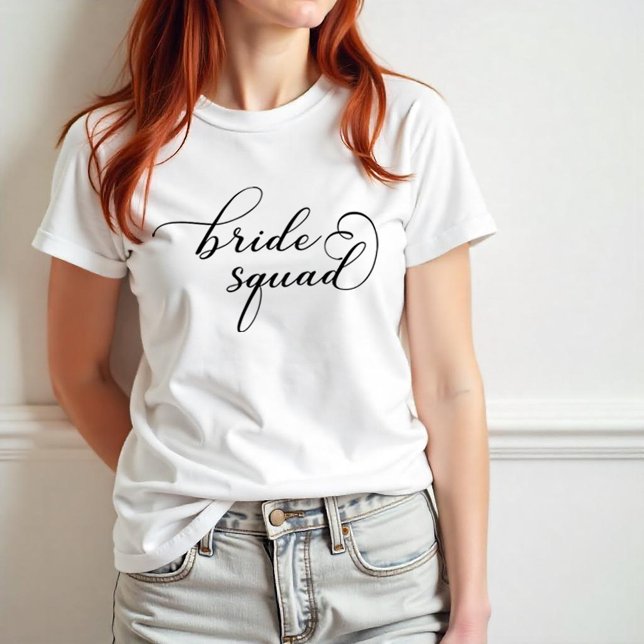 Bride Squad T-Shirt – Elegant Script Bridal Party  (Bride Squad Tee)