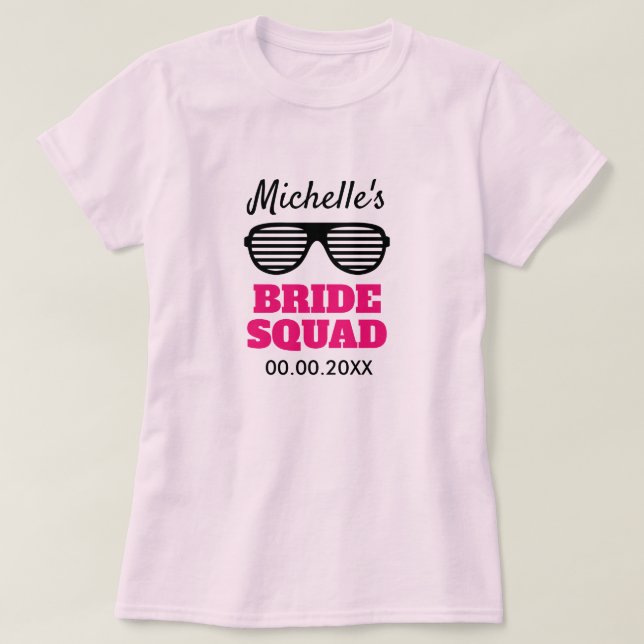 Bride Squad t shirts for bachelorette party crew (Design Front)