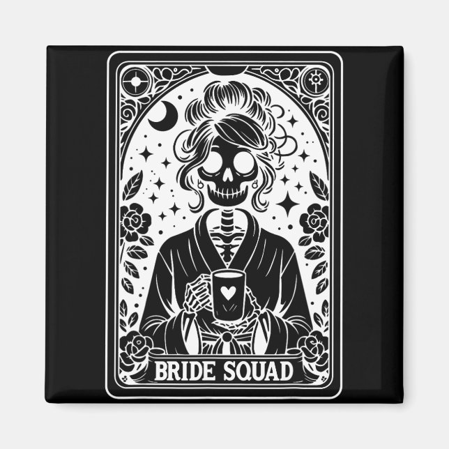 Bride Squad Tarot Card Bride Coven Gothic Bachelor Magnet (Front)