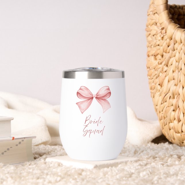 Bride Squad  Thermal Wine Tumbler (Living Room (Rotated))