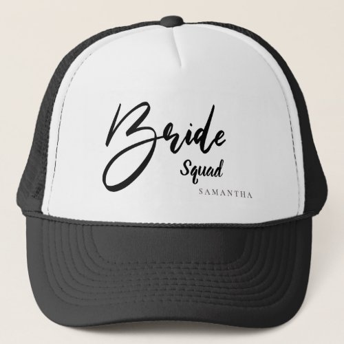 Bride Squad Tribe Team Typography Trucker Hat