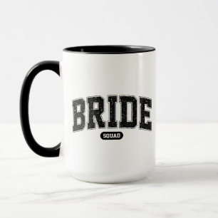 Bride Squad Varsity Typography Bachelorette Party Mug