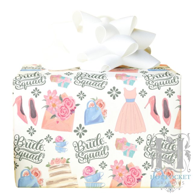 Bride Squad Wedding Wrapping Paper (Creator Uploaded)