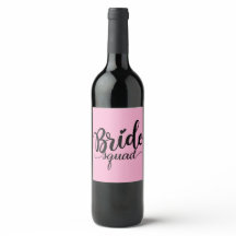 Bride Squad wine Labels