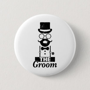 Bride Squat Groom Bachelor Party  Button