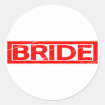 Bride Stamp Classic Round Sticker