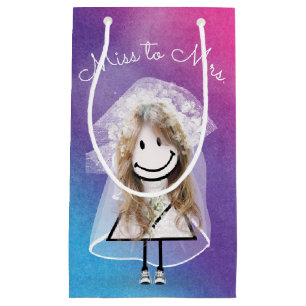 Bride Stick Girl In Sneakers Small Gift Bag