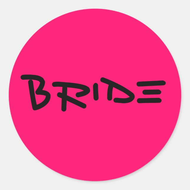 "Bride" sticker (Front)