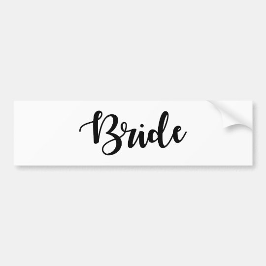 Bride Sticker Simple Handwritten Font Zazzle