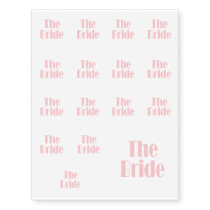 Bride Swag Baby Pink Temporary Tattoos