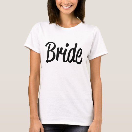 bride t shirt rose gold