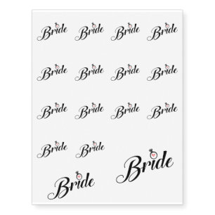 Bride T-Shirt Temporary Tattoos