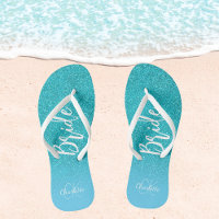 Bride teal blue glitter aqua sea green monogram