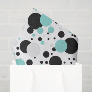 BRIDE Teal Blue Polka Dot Bridal Shower Party Tissue Paper