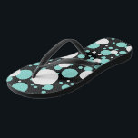 BRIDE Teal Blue Polka Dots Bridal Shower Party Flip Flops<br><div class="desc">Put a smile on this birthday girl's or bride-to-be's face when she receives these fun flip flops, be sure to give her the matching bag, she will love this fabulous gift! Perfect for party favors. Ideal gift for the bridal party. Look for other fun ideas, all part of the BRIDE...</div>