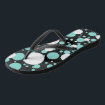 BRIDE Teal Blue Polka Dots Bridal Shower Party Flip Flops<br><div class="desc">Put a smile on this birthday girl's or bride-to-be's face when she receives these fun flip flops, be sure to give her the matching bag, she will love this fabulous gift! Perfect for party favors. Ideal gift for the bridal party. Look for other fun ideas, all part of the BRIDE...</div>