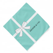 BRIDE Teal Blue Tiara Personalized Party Shower Bandana (Front)