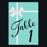 BRIDE Teal Blue Tiara Shower Centerpiece Party   Table Number<br><div class="desc">Darling,  add the finishing touches to your table centerpieces with these lovely numbered table cards.  Just another way to make your party special,  look for other fun ideas all part of the BRIDE & CO. collection.</div>