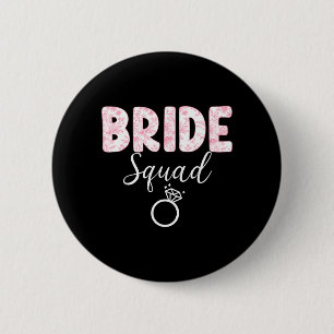 Bride Team Bachelorette Party Coquette Bow Button