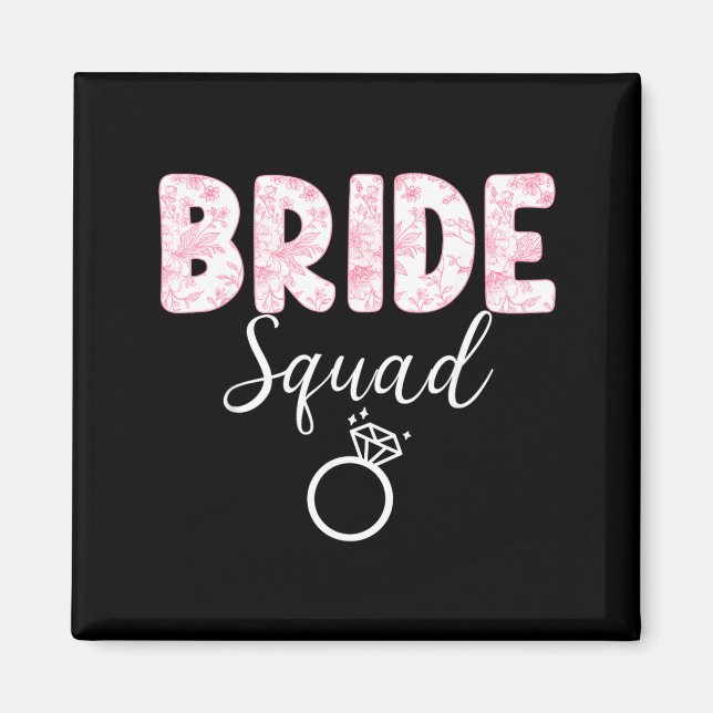 Bride Team Bachelorette Party Coquette Bow Magnet (Front)