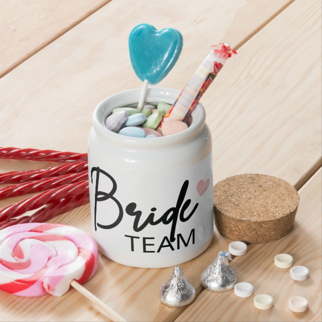 Bride Team Bridesmaid Party gift Bachelortte Party Candy Jar (In Situ)