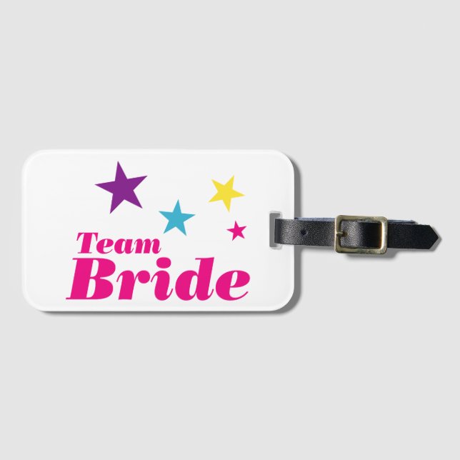 Bride team luggage tag (Front Horizontal)