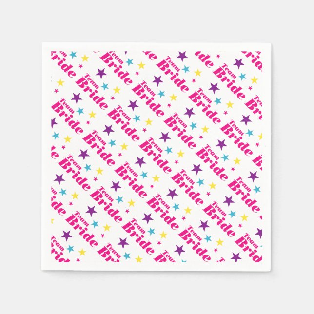 Bride team paper napkins (Front)